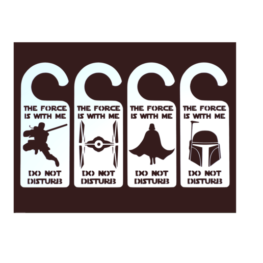 Download free STL file Star Wars door handle signs do not disturb